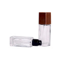 40ml clear square glass cosmetic lotion bottle with pump makeup foundation pump bottle